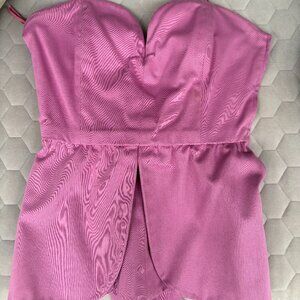 Saint Laurent Pink Strapless Top